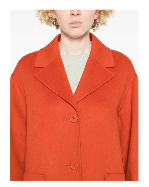 Max Mara Orange Sky Cloth Coat 3 Buttons