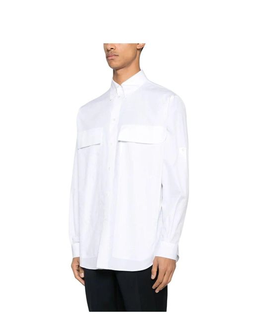 Fendi White Poplin Shirt for men