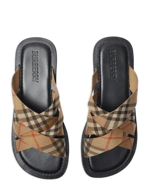 Burberry Multicolor Mf Pavillon Chk Sandals for men