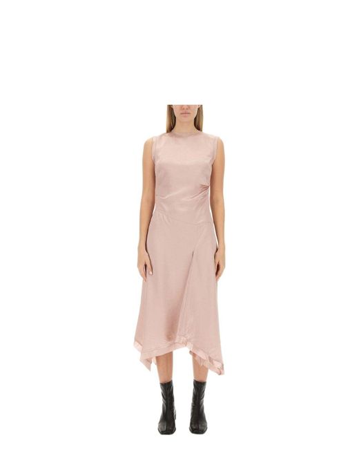 Acne Pink Satin Dress