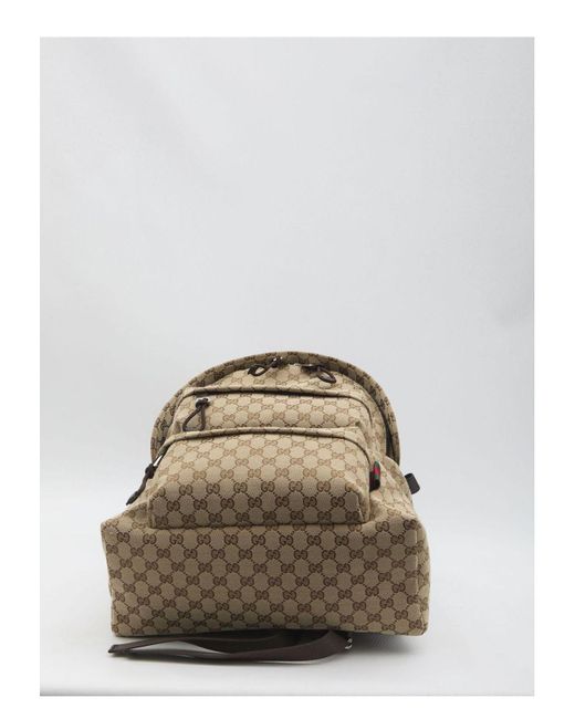 Gucci White Medium Gg Backpack for men