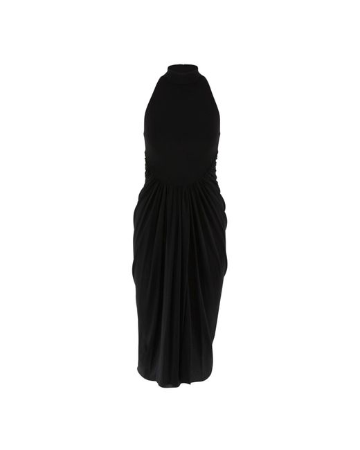 Alaïa Black Long High Neck Dress