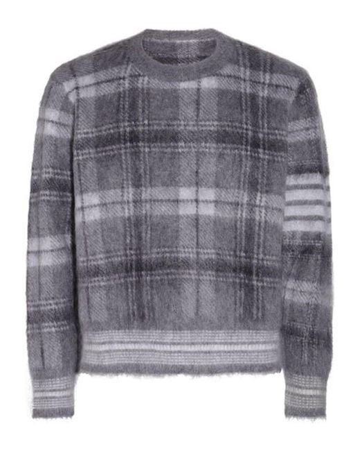 Thom Browne Timeless Tartan Jumper Sweater in Grey for Men Lyst UK