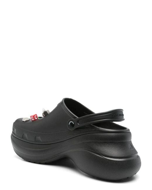 Balenciaga Black Crocs Mule Jibbitz for men