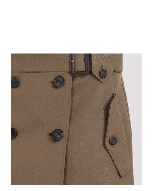 Miu Miu Brown Mud Gabardine Mini Skirt