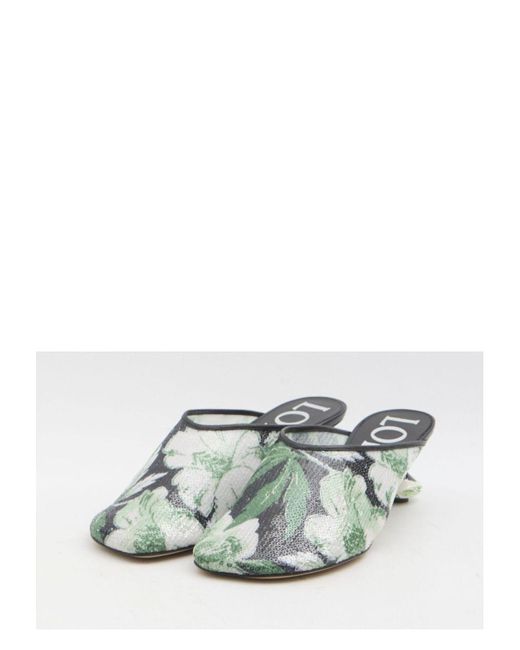 Loewe Black Sequined Toy Mules
