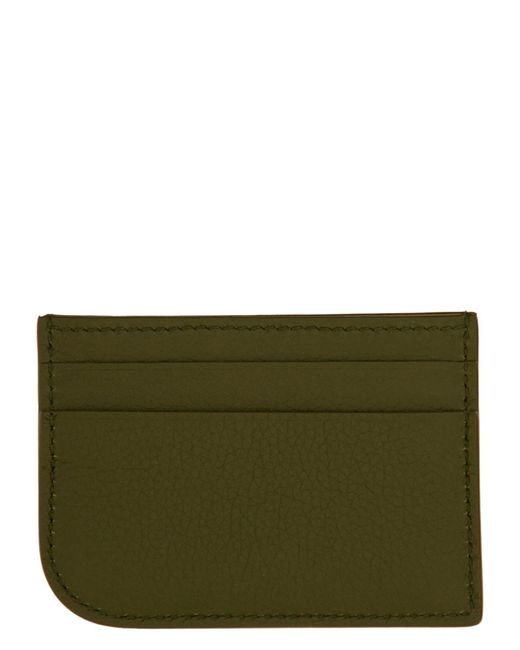 Alexander McQueen Green Leather Card Holder