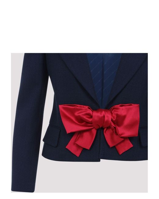 Valentino Garavani Blue Jacket With Bow