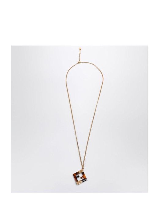 Fendi White Forever And Plexiglass/ Necklace