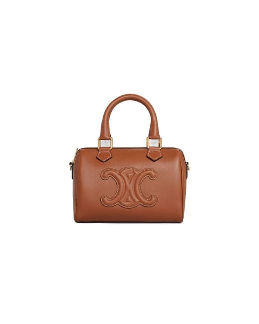 Céline Brown Small Boston Bag