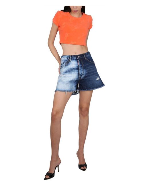 DSquared² Orange Crop Top