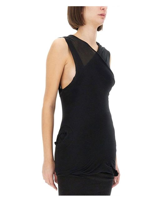 Rick Owens Black Top With Crossover Top