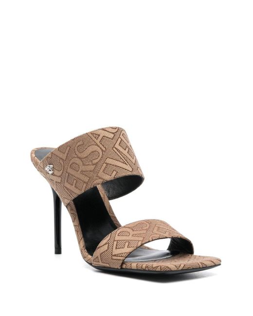 Versace Allover Sandals in Jacquard Fabric