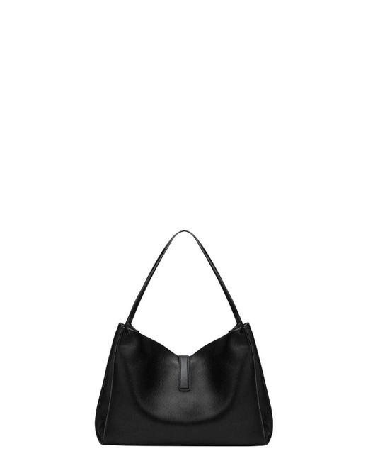 Ferragamo Black Large Leather Tote Bag