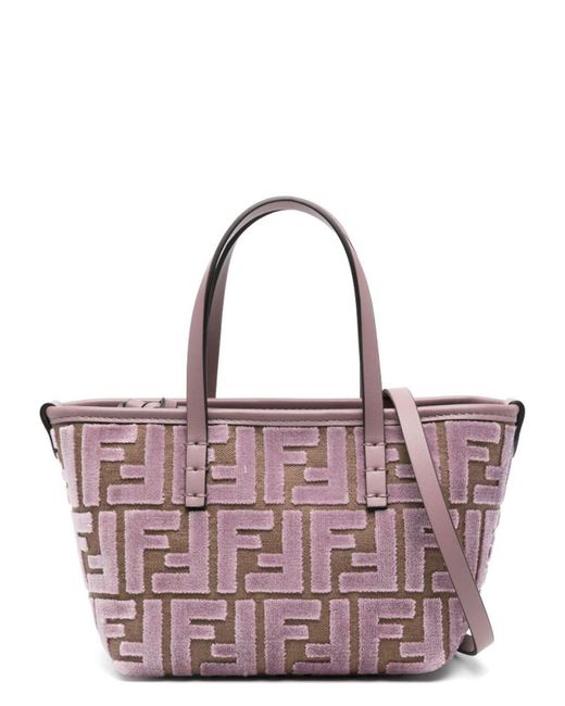 Fendi Purple Roll Mini Tote Bag