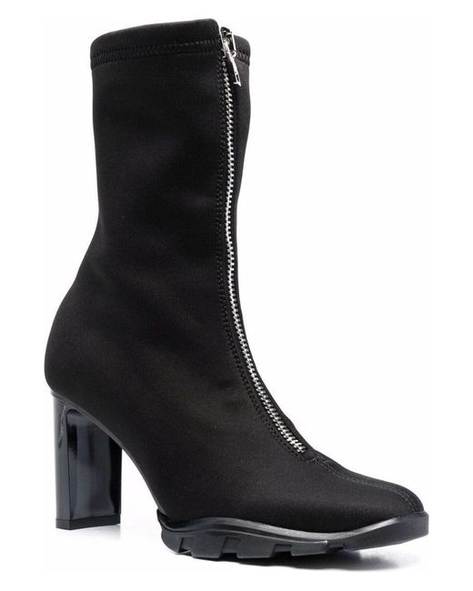 Alexander McQueen Black Slim Tread Ankle Boots
