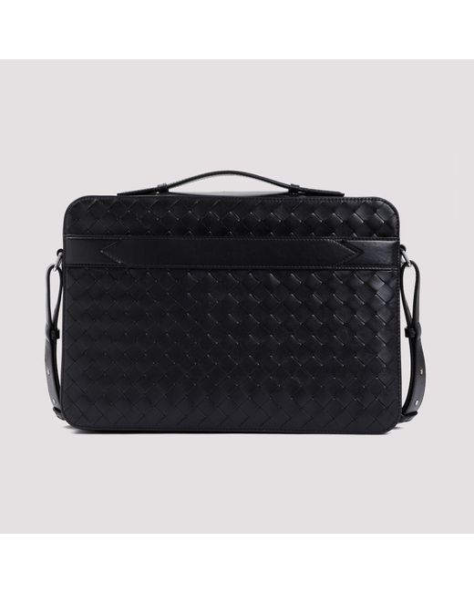 Bottega Veneta Black Getaway Slim Briefcase for men