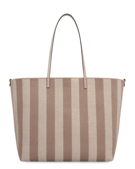 Fendi Brown Roll Small Shopping Bag