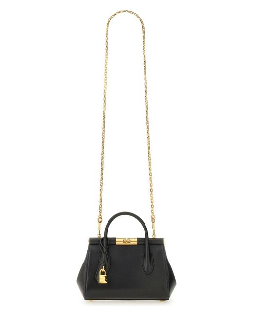 Dolce & Gabbana Black Marlene Frame Tote Bag