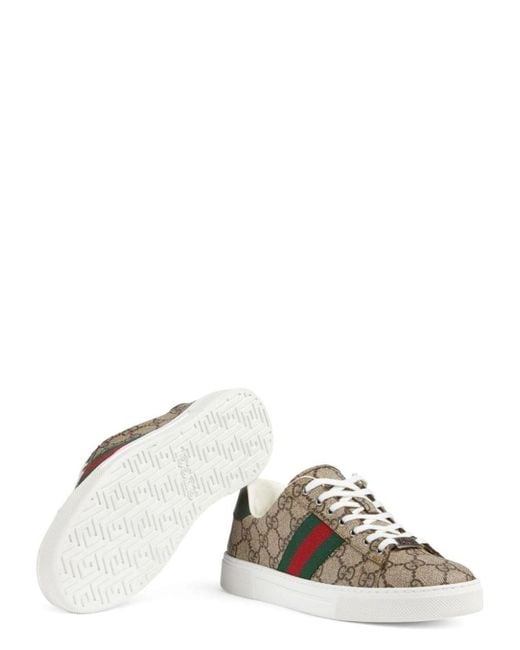 Gucci Green Ace Web Detail Sneakers