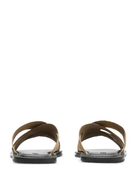 Burberry Multicolor Mf Pavillon Chk Sandals for men