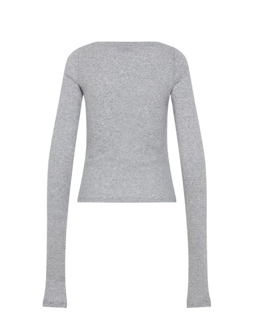 Miu Miu Gray Cotton Top
