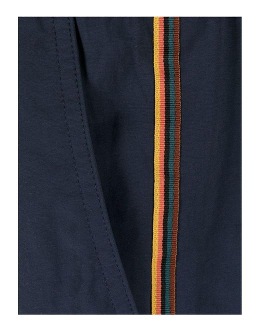 Paul Smith Blue Signature Stripe Swim Shorts for men