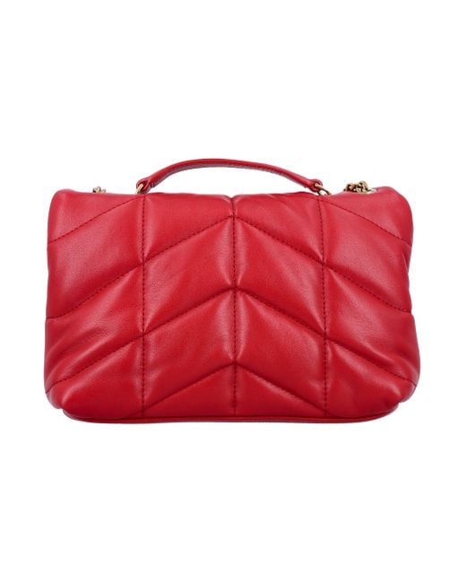 Saint Laurent Red Toy Puffer Mini Bag for men