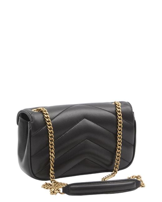 Saint Laurent Black Mini Loulou Bag