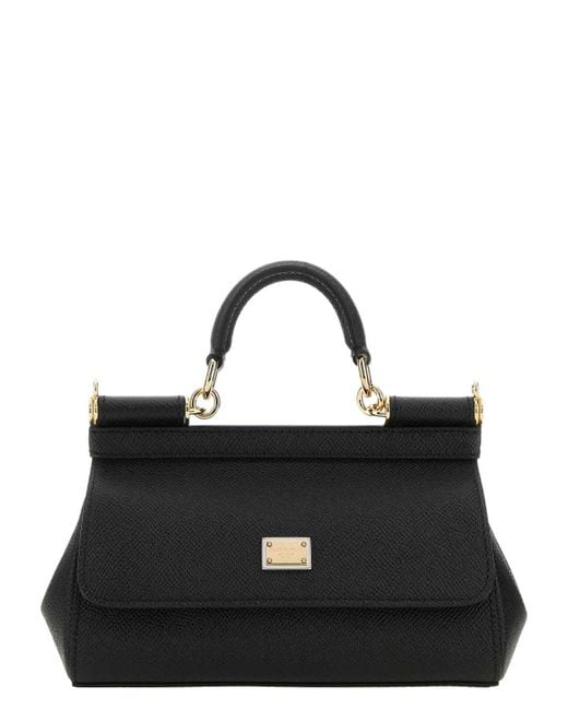 Dolce & Gabbana Black Small Sicily Hand Bag