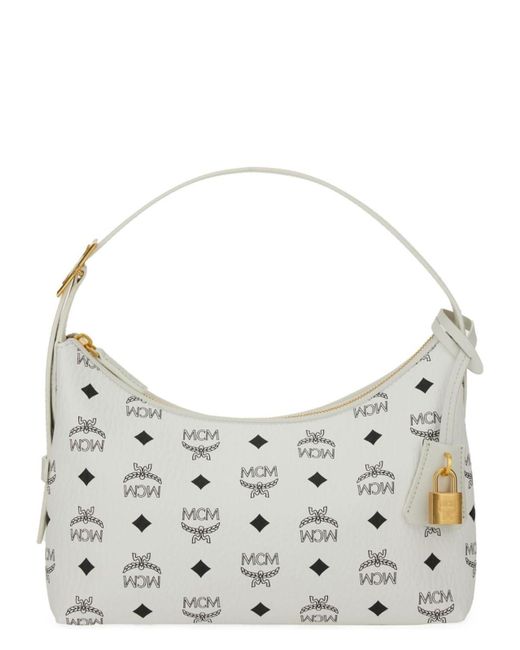 MCM Gray Aren Visetos Bag