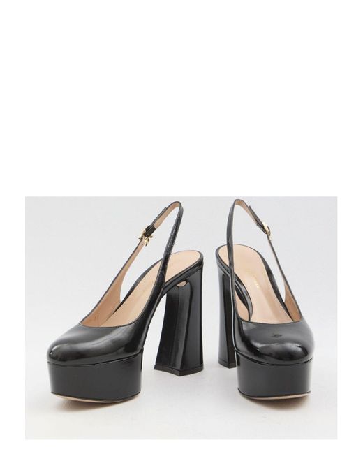 Gianvito Rossi White Bessie Slingback Pumps
