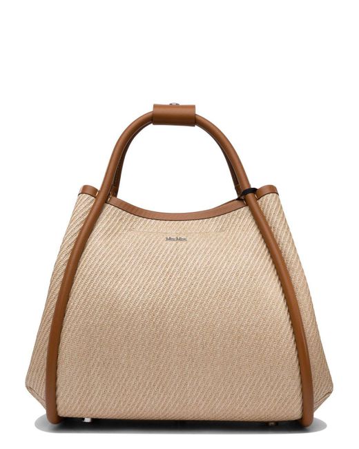 Max Mara Small Marine Bag in Natural | Lyst