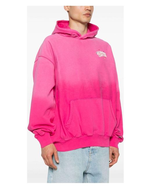 BBCICECREAM Pink Logo Oversized Hoodie for men
