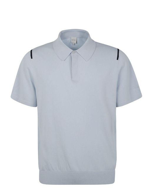 Paul Smith Blue Sweater Short Sleeves Polo for men