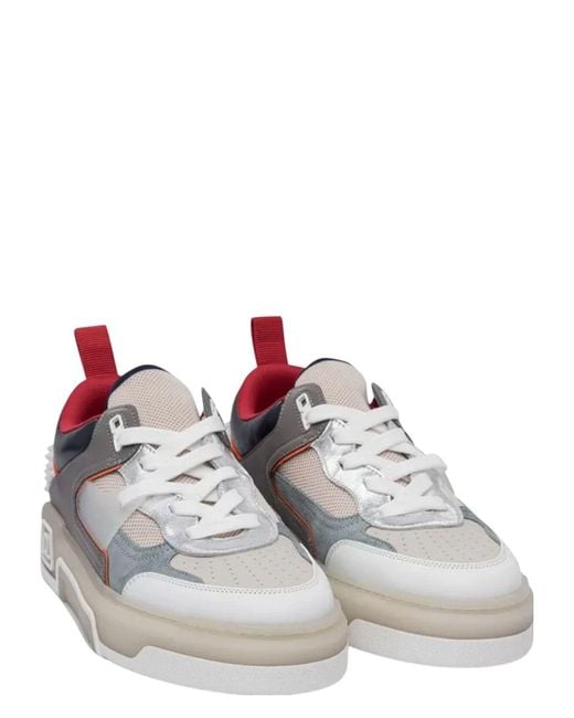 Christian Louboutin White Astroloubi Leather Sneakers for men