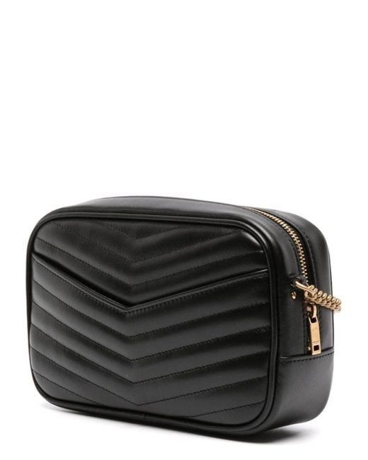 Saint Laurent Black Ysl M.Bag Mono Vitello Piumott