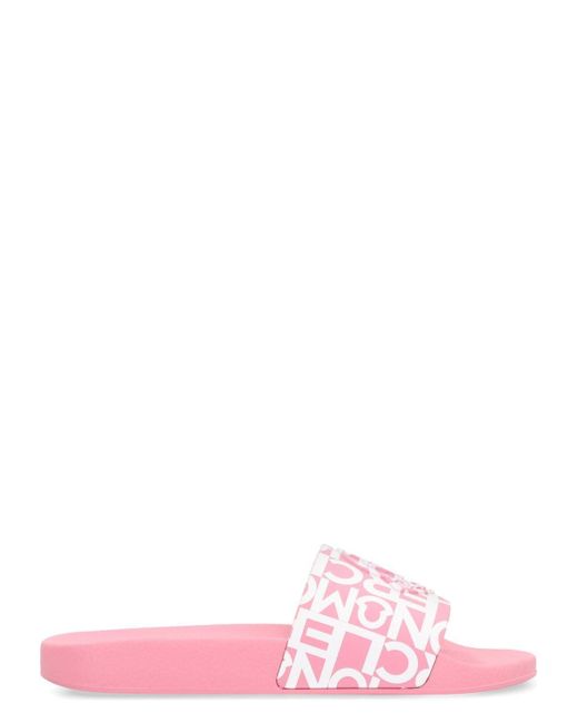 Moncler Pink Jeanne Rubber Slides