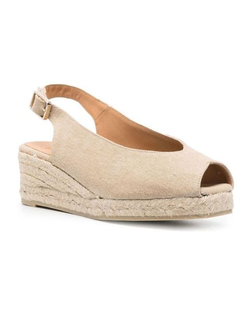 Castaner Natural Dosalia Canvas Wedge Espadrilles Sandal