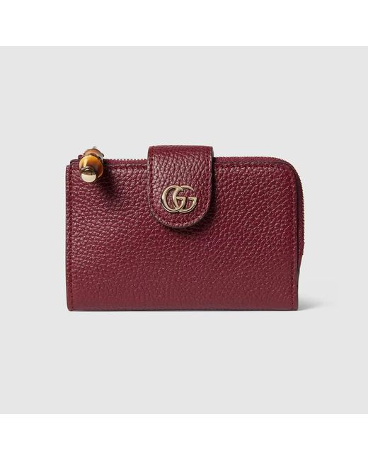 Gucci Mini Gg Marmont Wallet in Red Lyst UK