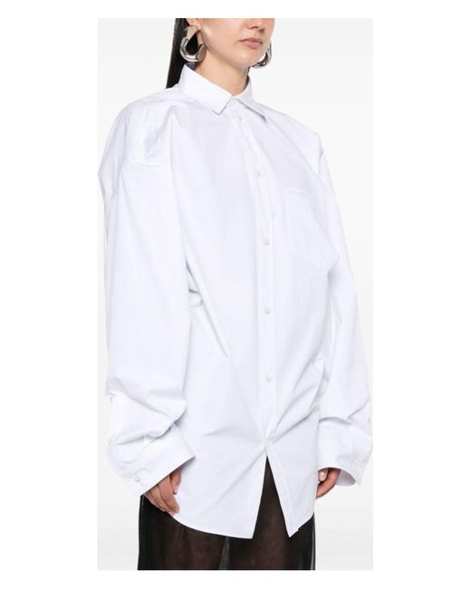 Balenciaga White Oversized Cotton Shirt