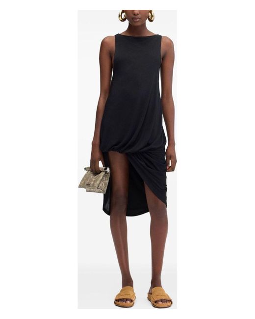 Jacquemus Black Elegant Short Peplum Dress