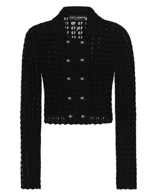 Dolce & Gabbana Black Wool Cardigan