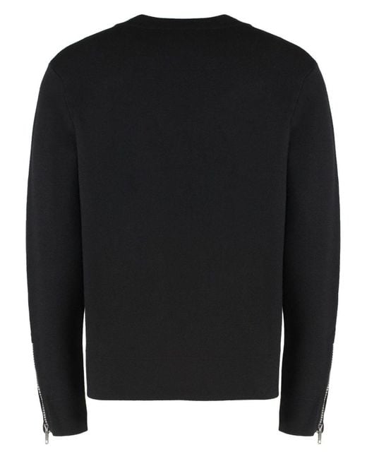 Givenchy Black Crew-Neck Wool Sweater for men