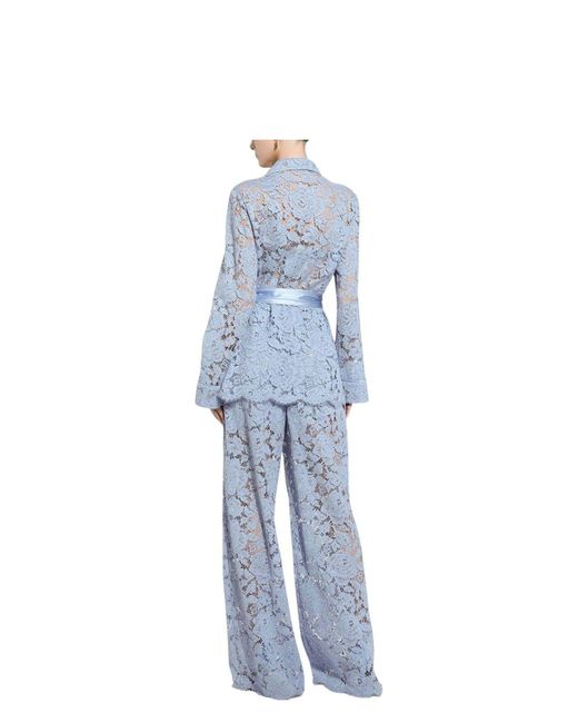Dolce & Gabbana Cordonetto Lace Pijama Jacket in Blue | Lyst