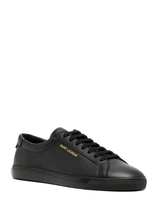 Saint Laurent Black Andy Leather Sneakers for men