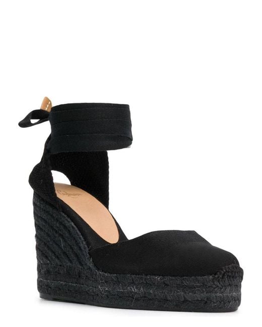 Castaner Black Carina Canvas Espadrilles Sandal