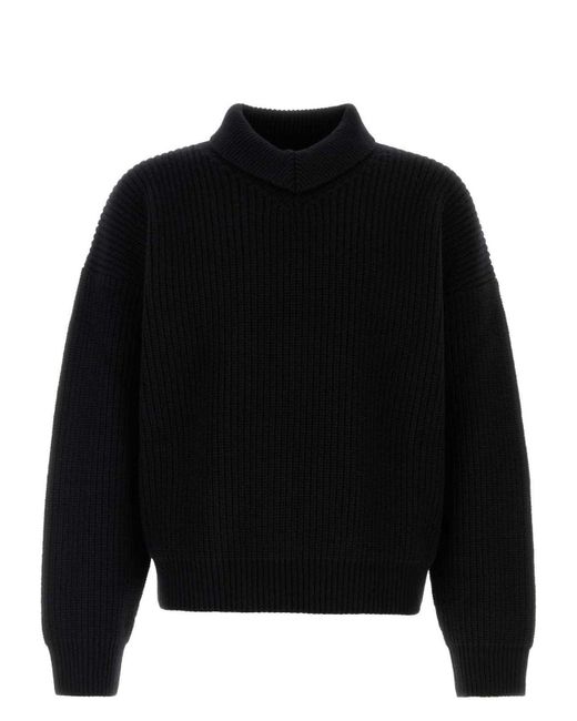 Bottega Veneta Black Wool Blend Sweater