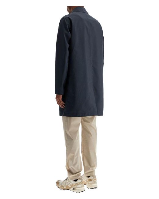 Herno Blue Long Waterproof Coat for men