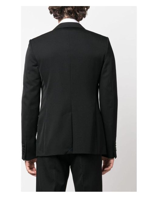 Lanvin Black Peak Collar Tuxedo Jacket for men